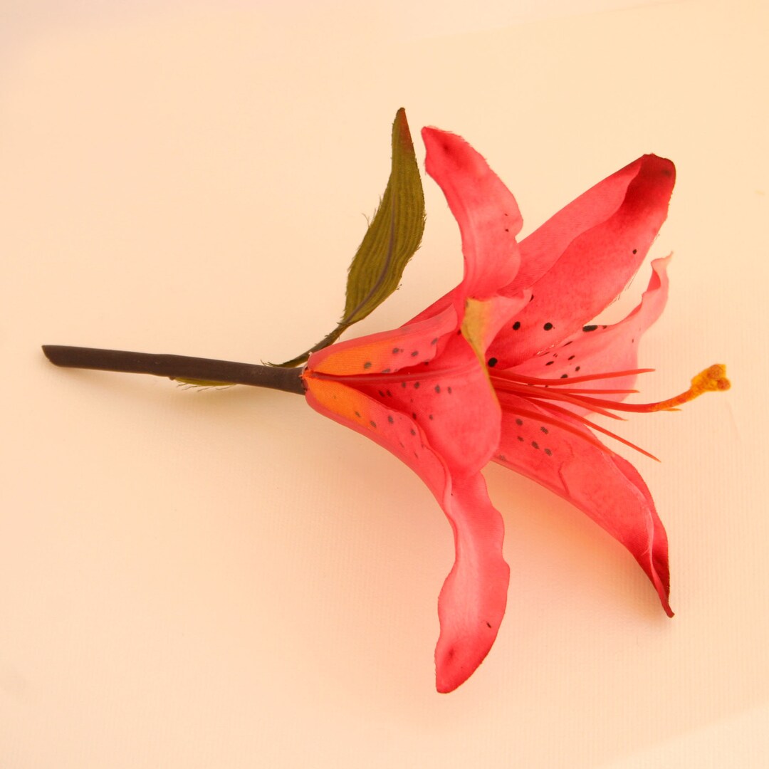 Pink Lily Artificial Flowers, Silk Flower Heads PREORDER Etsy
