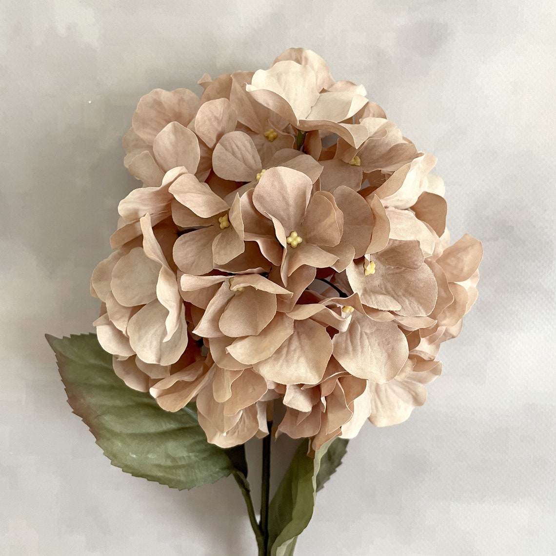 Beige Hydrangea Bunch - Artificial Flowers, Blossoms, Silk Flowers - Etsy