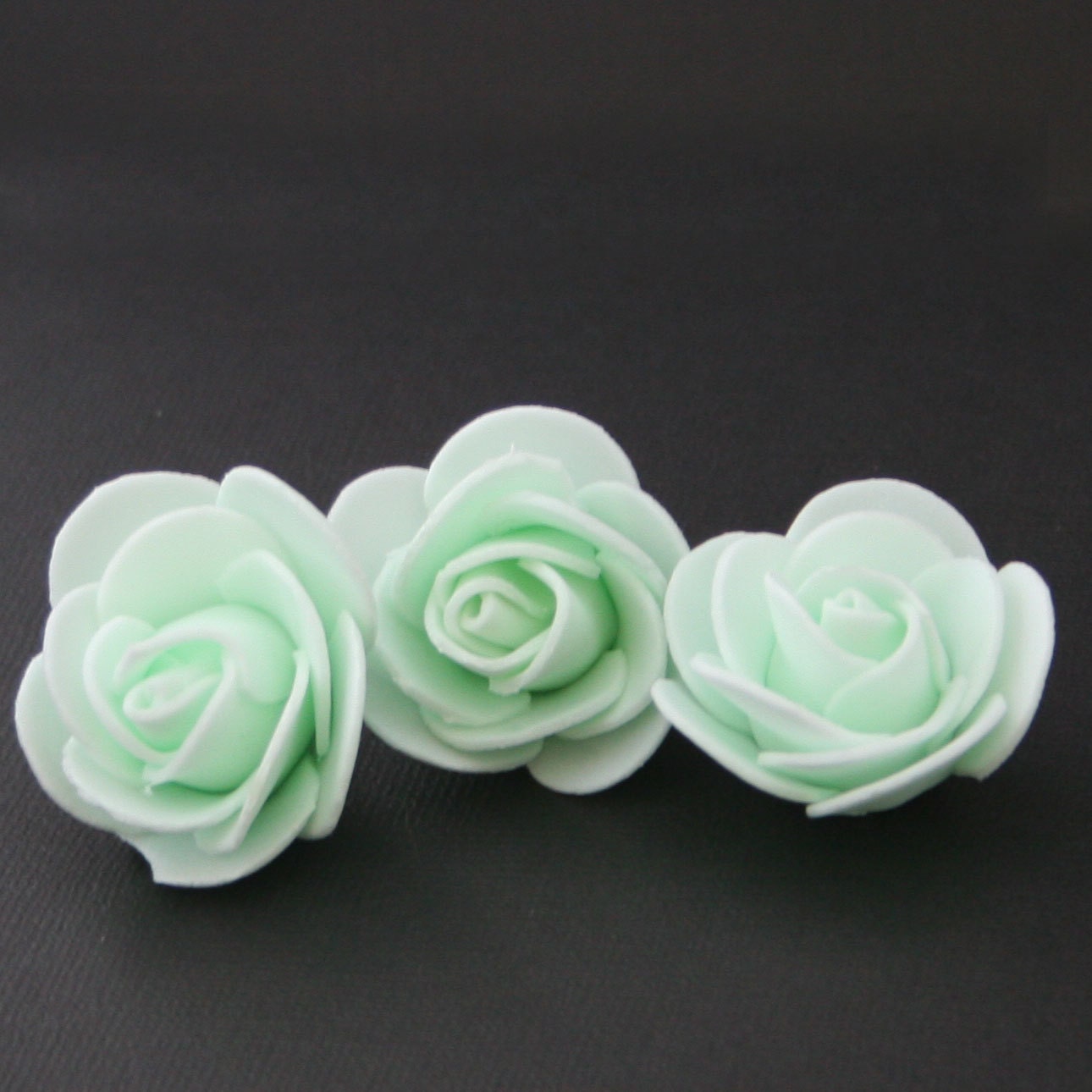 10 Delicious Mint Green Foam Roses Artificial Flowers Etsy