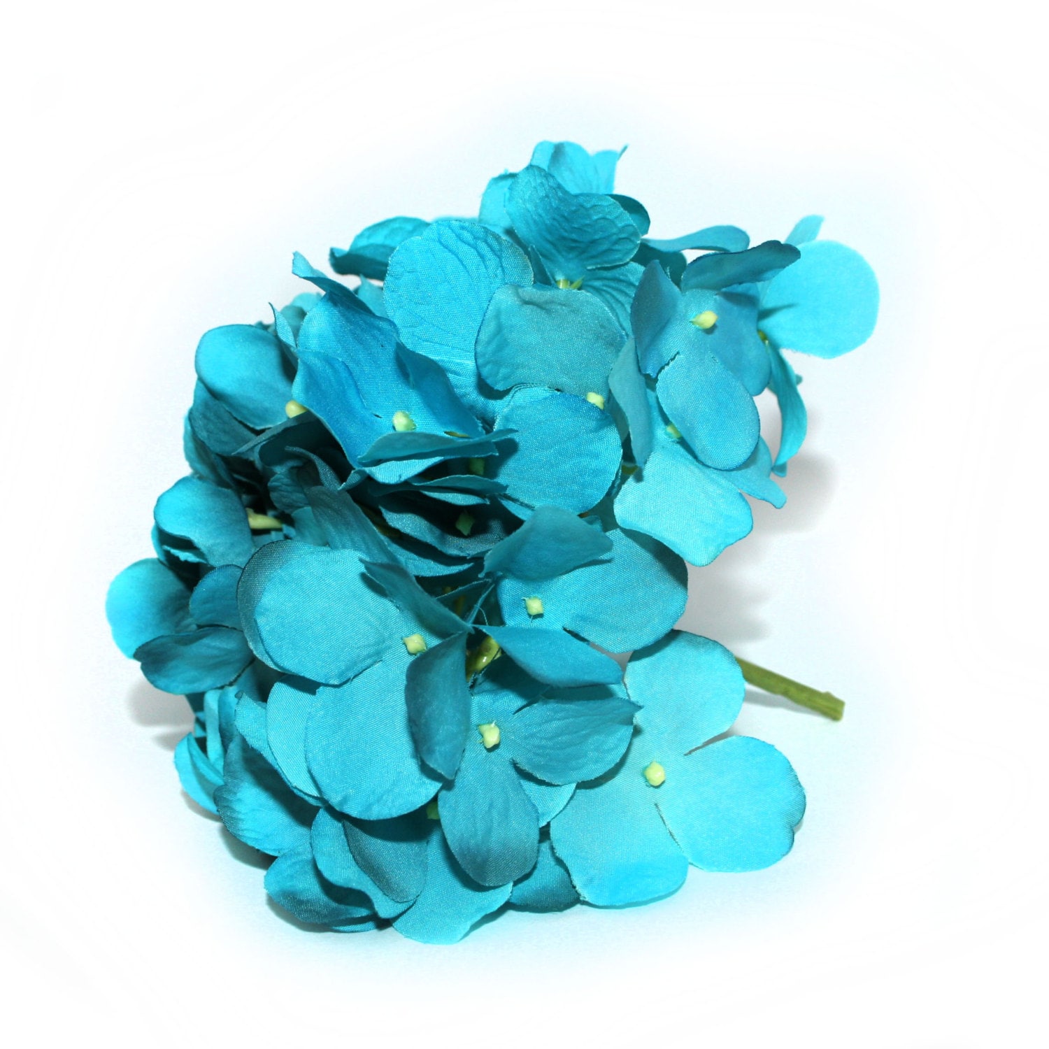 Large Turquoise Hydrangea Bunch Full Head Artificial Etsy