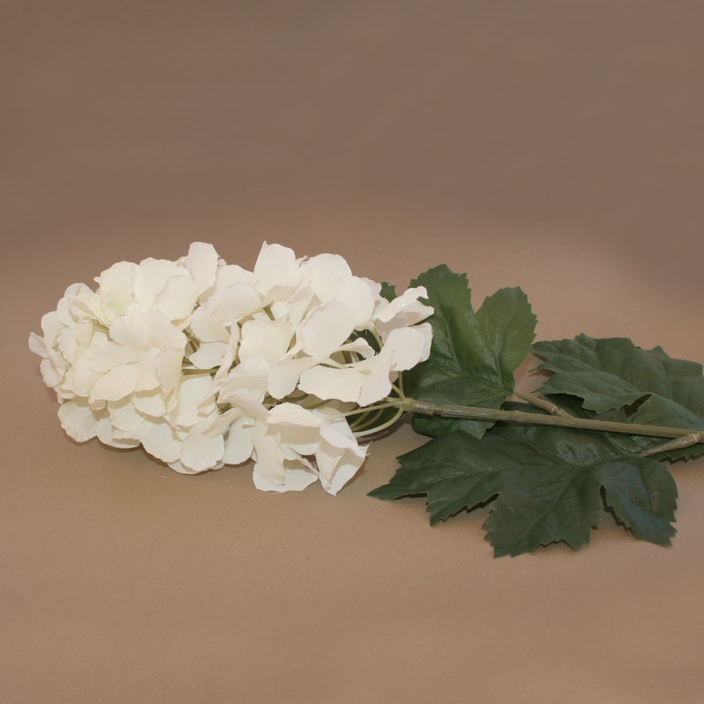 Full Head with or without stem Silk Flower Cream Cone Hydrangea Bunch Artificial Flower