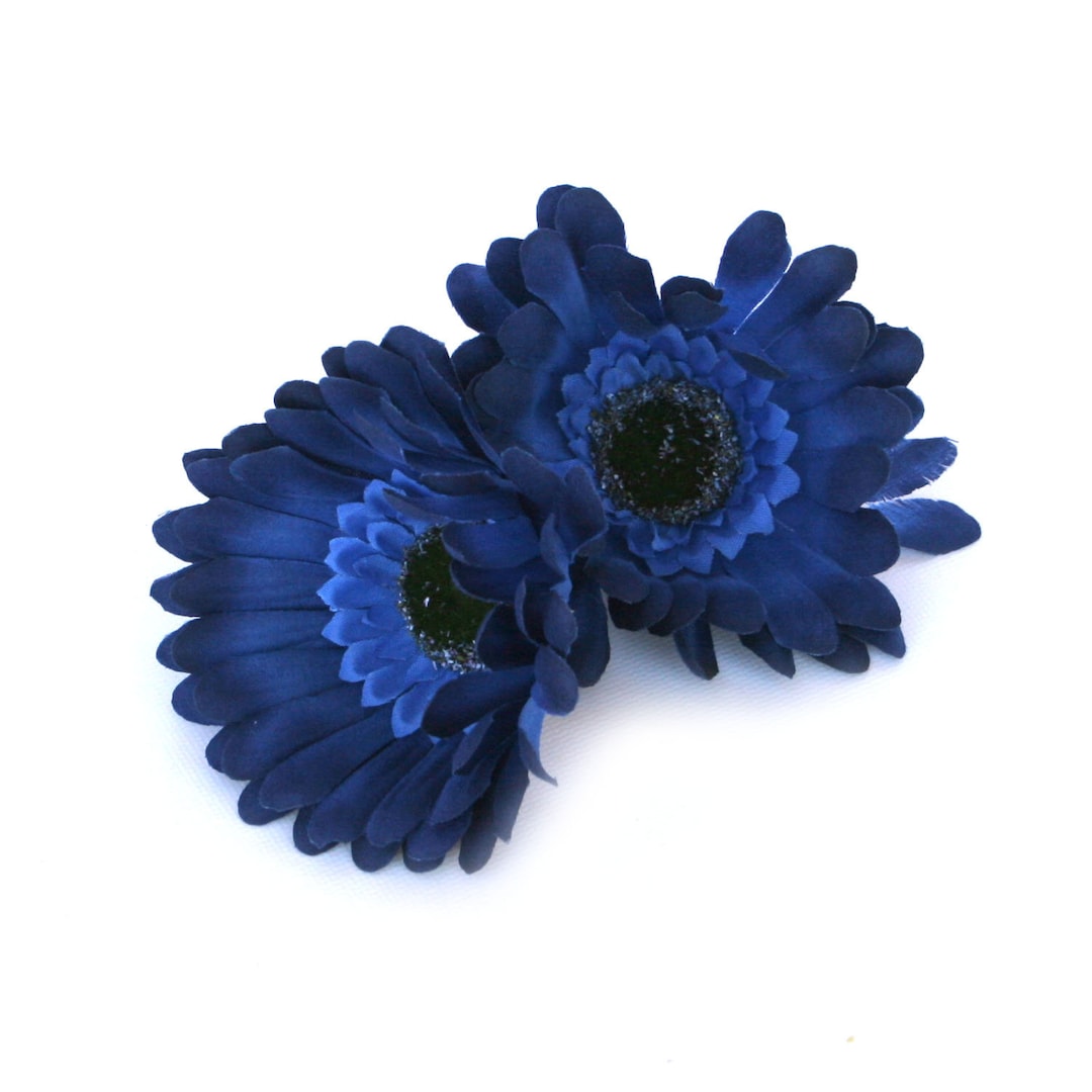 2 Royal Navy Daisies Artificial Flowers Silk Flowers Etsy