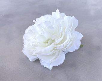 Small Creamy White Peony - Artificial Flower - Silk Flower Heads