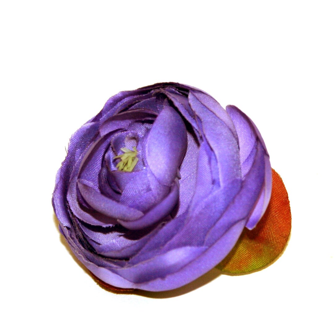 1 Lovely Layers Purple Ranunculus Silk Flower Heads Etsy