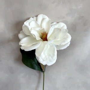 White Magnolia Artificial Flower, Silk Flower Head Stem available PRE-ORDER read full listing image 9