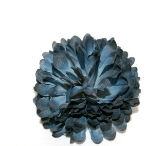 1 Midnight Blue Mum Artificial Flowers, Silk Flower image 1