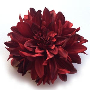 1 ENORMOUS Red Silk Dahlia - Artificial Flower - PRE-ORDER