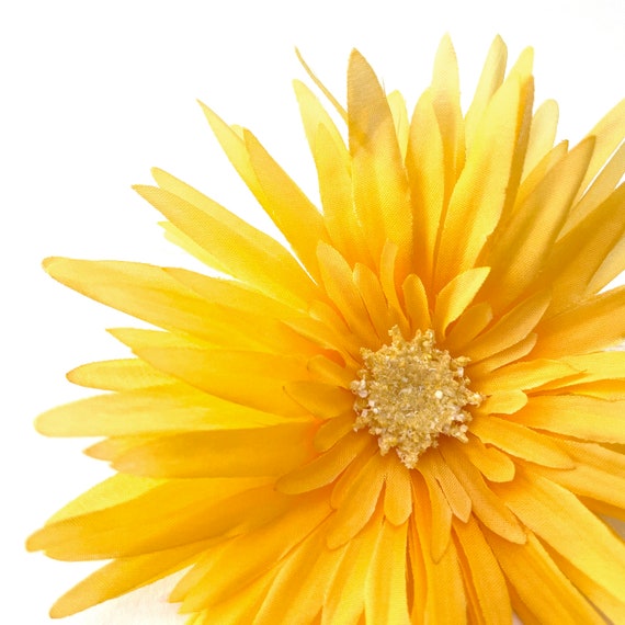 Yellow Gerbera Spider Daisy Artificial Flowers Silk Flower Etsy