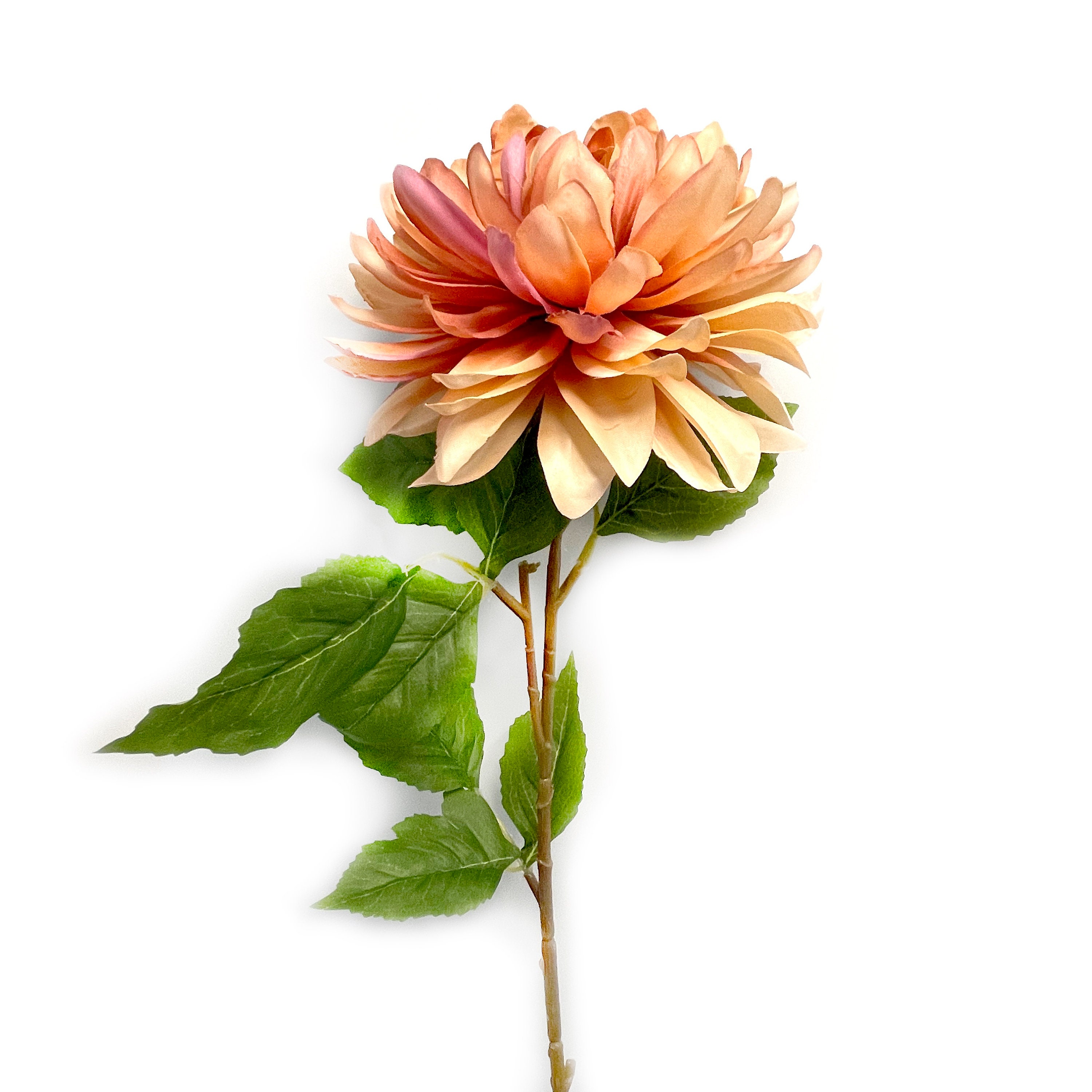 Peach Pink Dinner Plate Dahlia Artificial Flower Silk Etsy