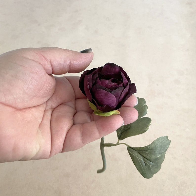 Plum Rannuculus Plum Purple Ranunculus Pick- Artificial Flowers, Silk Flowers - Etsy