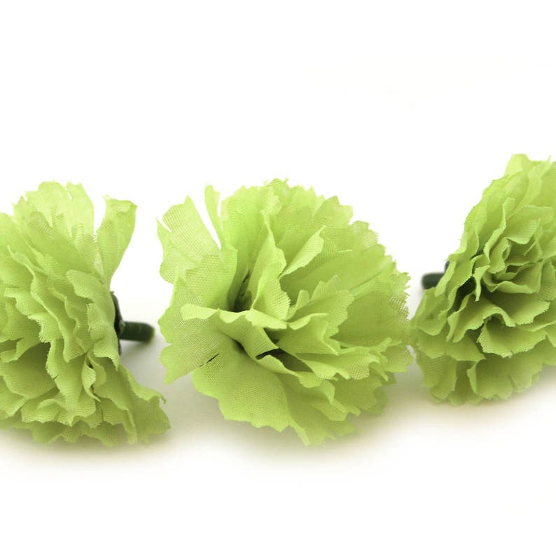 100 Lime Green Baby Carnations Artificial Flowers Etsy