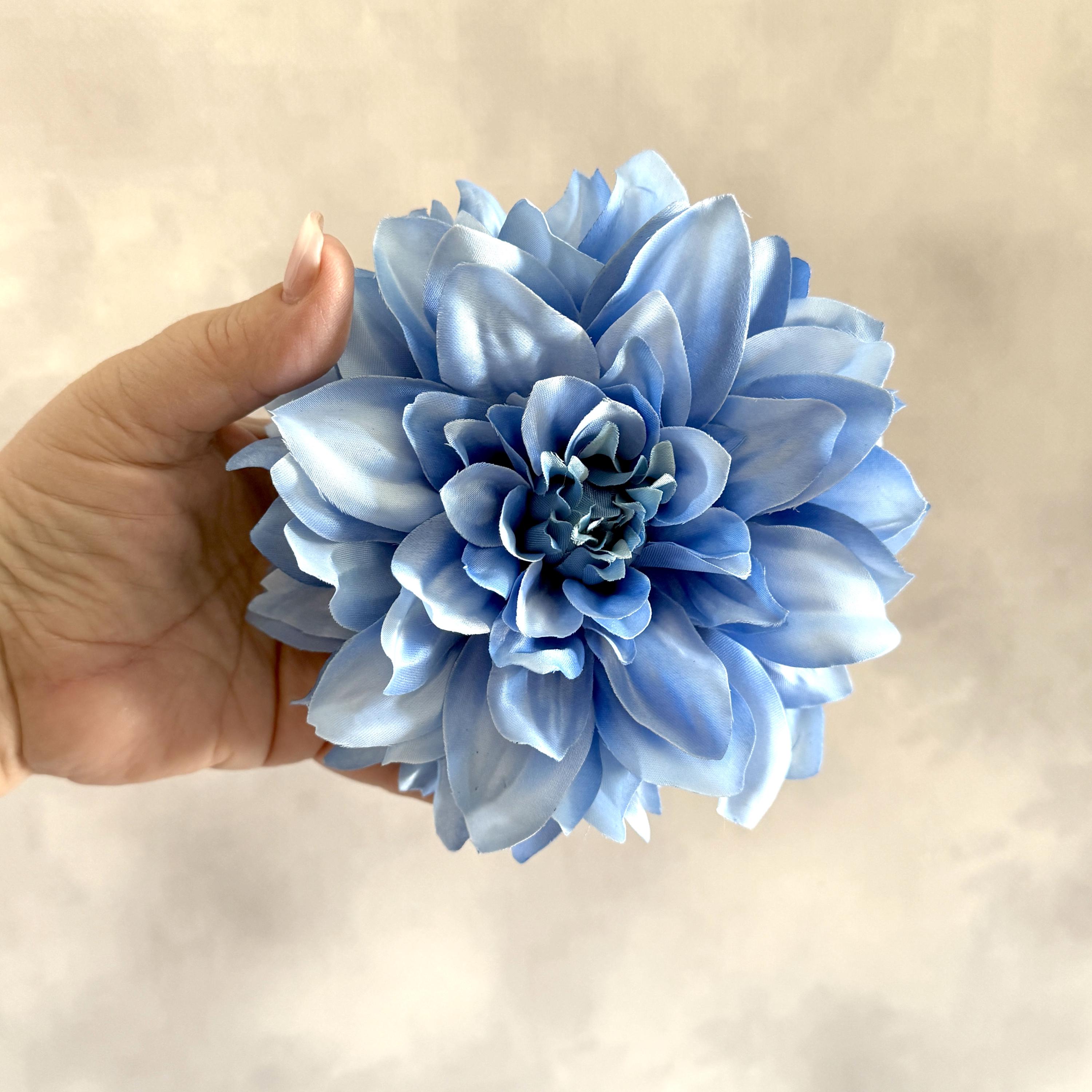 Dinner Plate Dahlia in Blues - Artificial Flower, Silk Flower ...