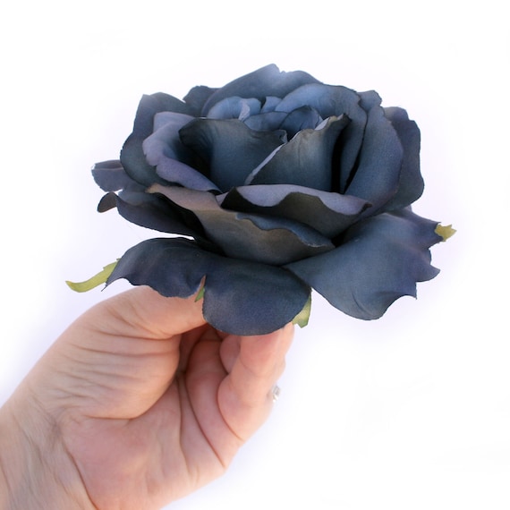 Smokey Blue Botanic Rose - Silk Flowers, Artificial Flowers PRE