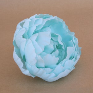 Mint Blue Peony -  Artificial Flower - Available with or Without Stem - PRE-ORDER