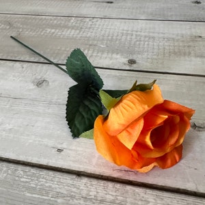 Orange Rose Pick - Artificial Flowers