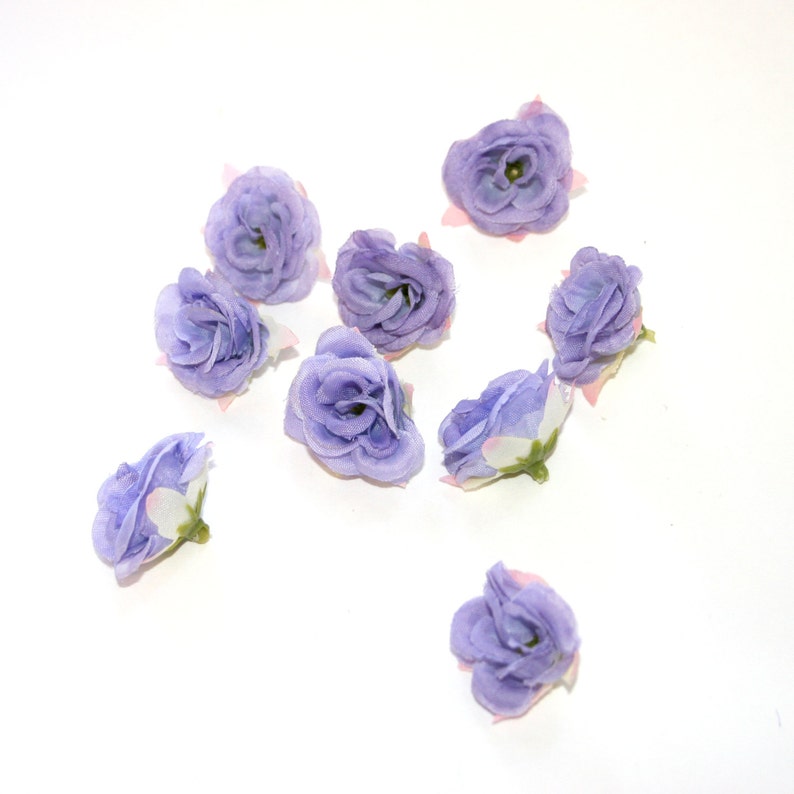 Silk Roses 9 Baby Lavender Roses Artificial Flowers