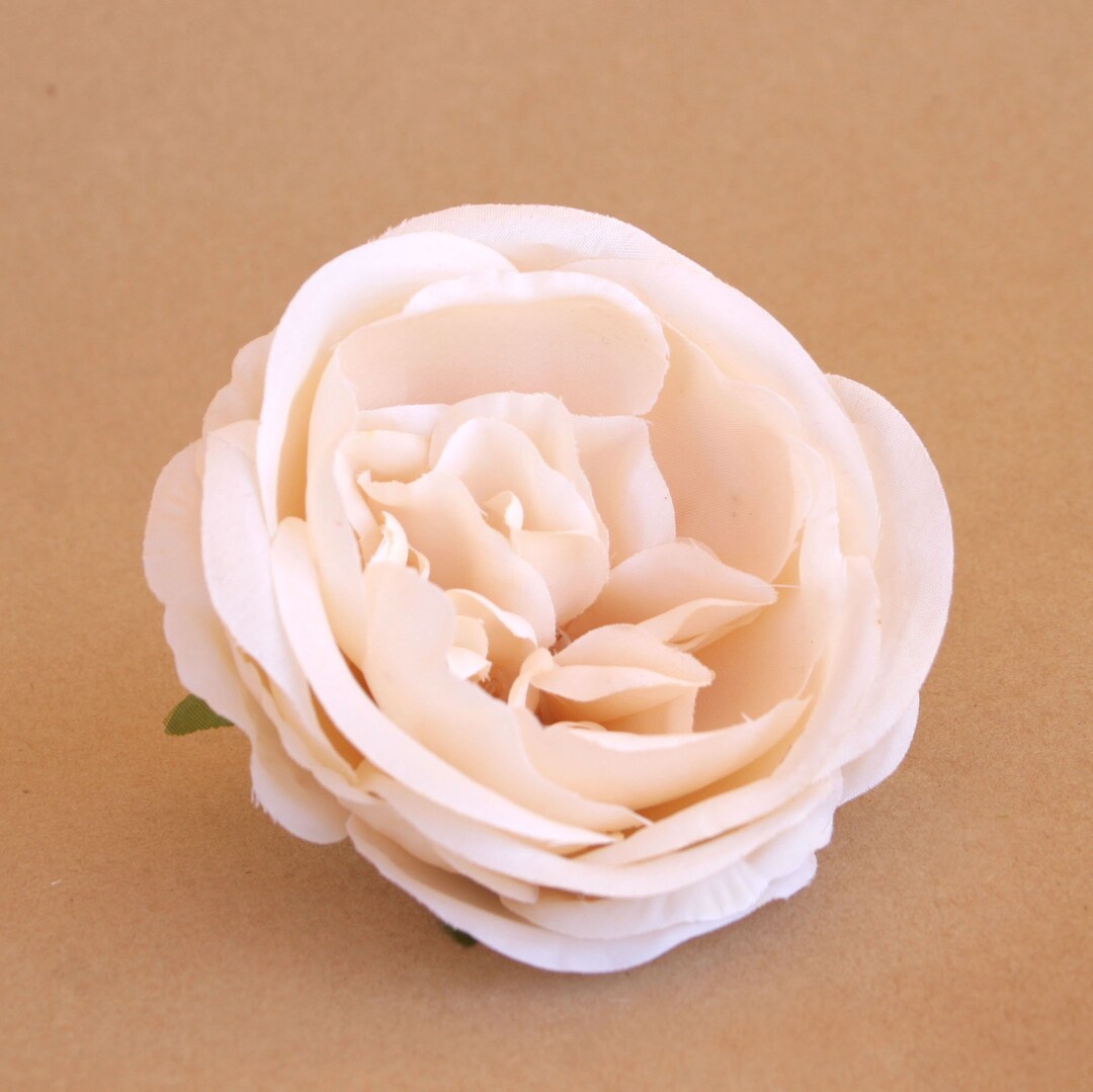 Ivory Cream Cabbage Rose - Artificial Flower, Silk Flower Heads - Etsy