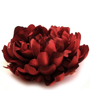 Red Peony - Boutique Style - Artificial Flower Head, Silk Flower
