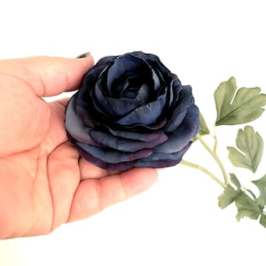 Marineblauwe Ranonkel - Zijdebloemen, Kunstbloemhoofdjes - PRE-ORDER