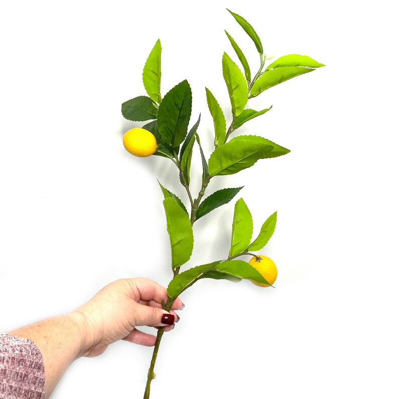 Lemon Tree Branch Artificial Floral Stems Etsy