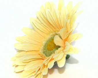 Gérbera Amarela - Flores Artificiais, Cabeças de Flores de Seda - PRÉ-VENDA