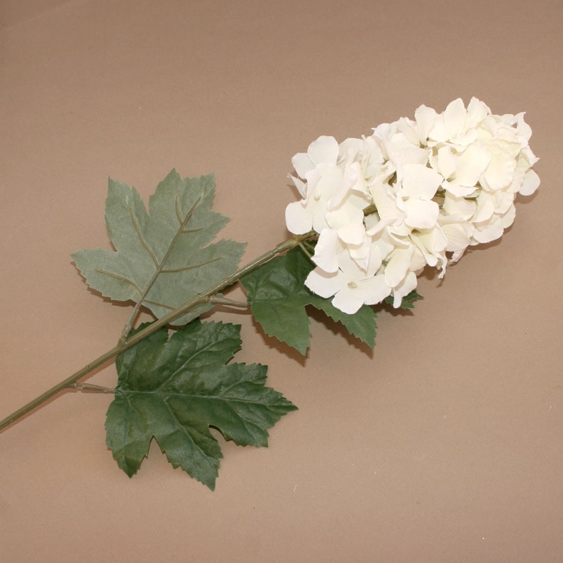 Full Head with or without stem Silk Flower Cream Cone Hydrangea Bunch Artificial Flower