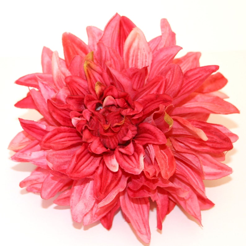 1 ENORMOUS Popsicle Pink Silk Dahlia Artificial Flower Etsy