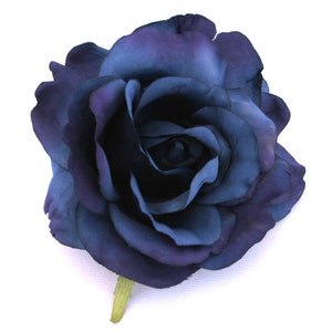 Navy Blue Botanic Rose - Silk Flowers, Artificial Flowers PRE-ORDER- With or Without Stem