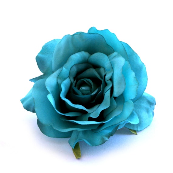 Rosa Botánica Turquesa Flores de Seda Flores Artificiales - Etsy España