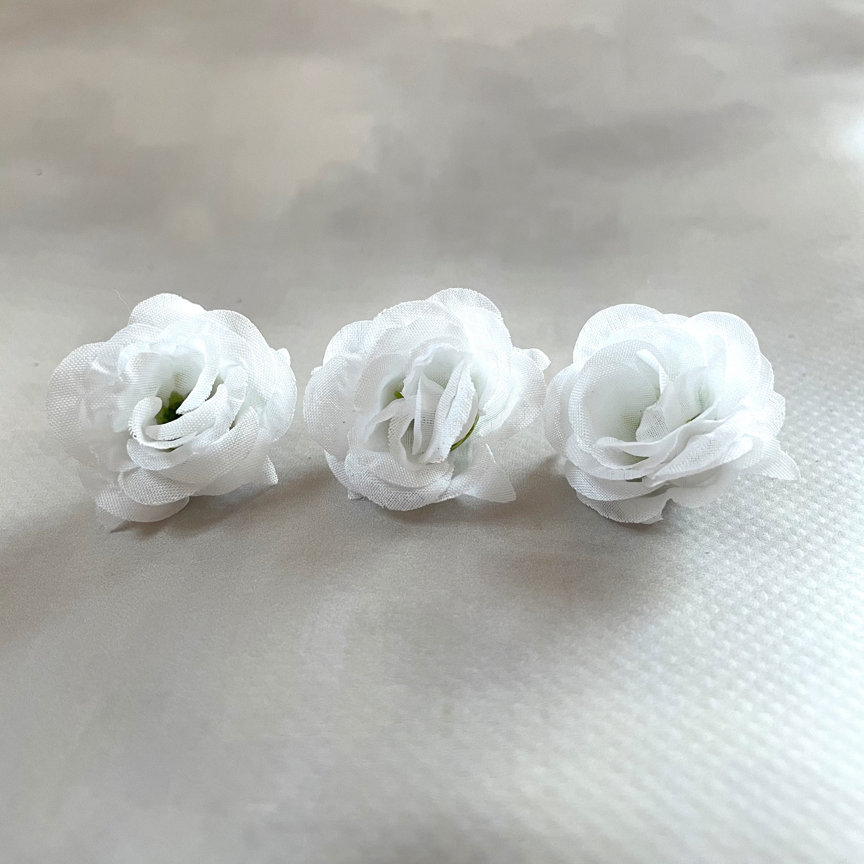 9 White Tea Roses - Artificial Flowers, Silk Roses, Small Flowers - Etsy