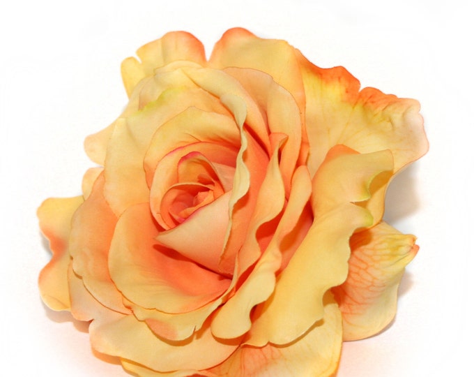 Light Orange Rose Artificial Flowers Silk Flower Etsy