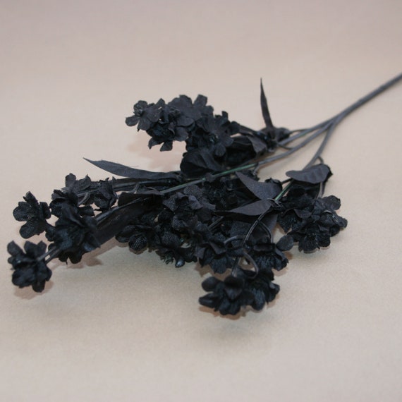 Black Gypsophila Baby's Breath - Artificial Flowers, Silk Flowers