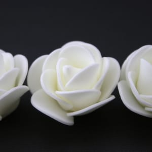 10 Delicious Cream Foam Roses - Artificial Flowers