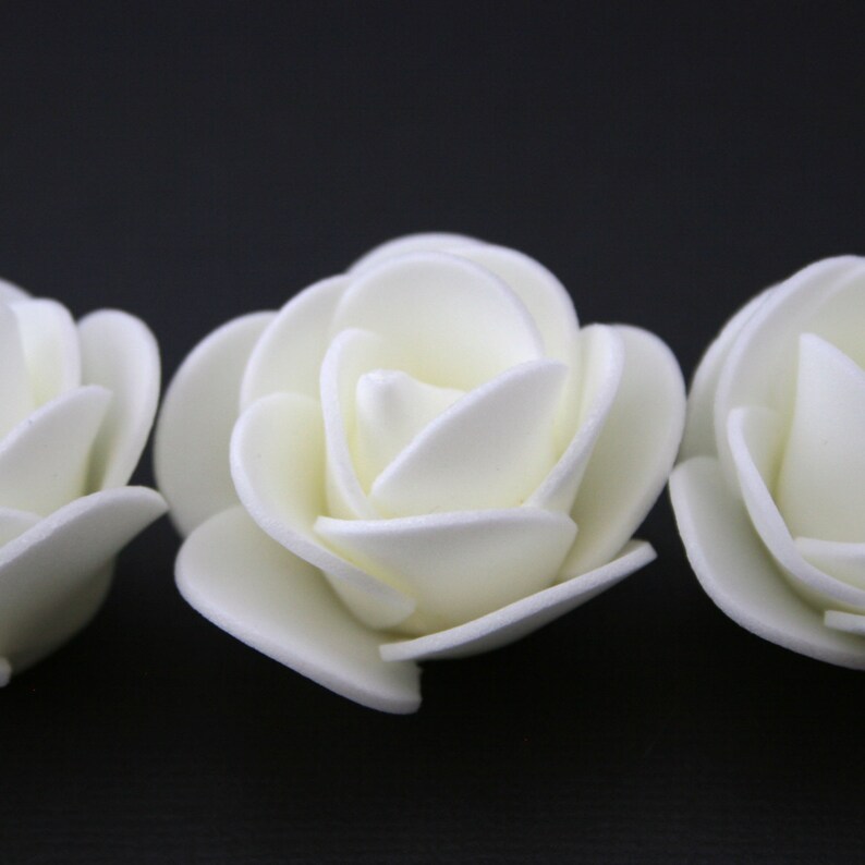 Artificial Flowers 10 Delicious Cream Foam Roses