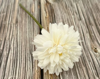 Chrysanthemum Pick - CREAM - Artificial Flowers, Silk Flower