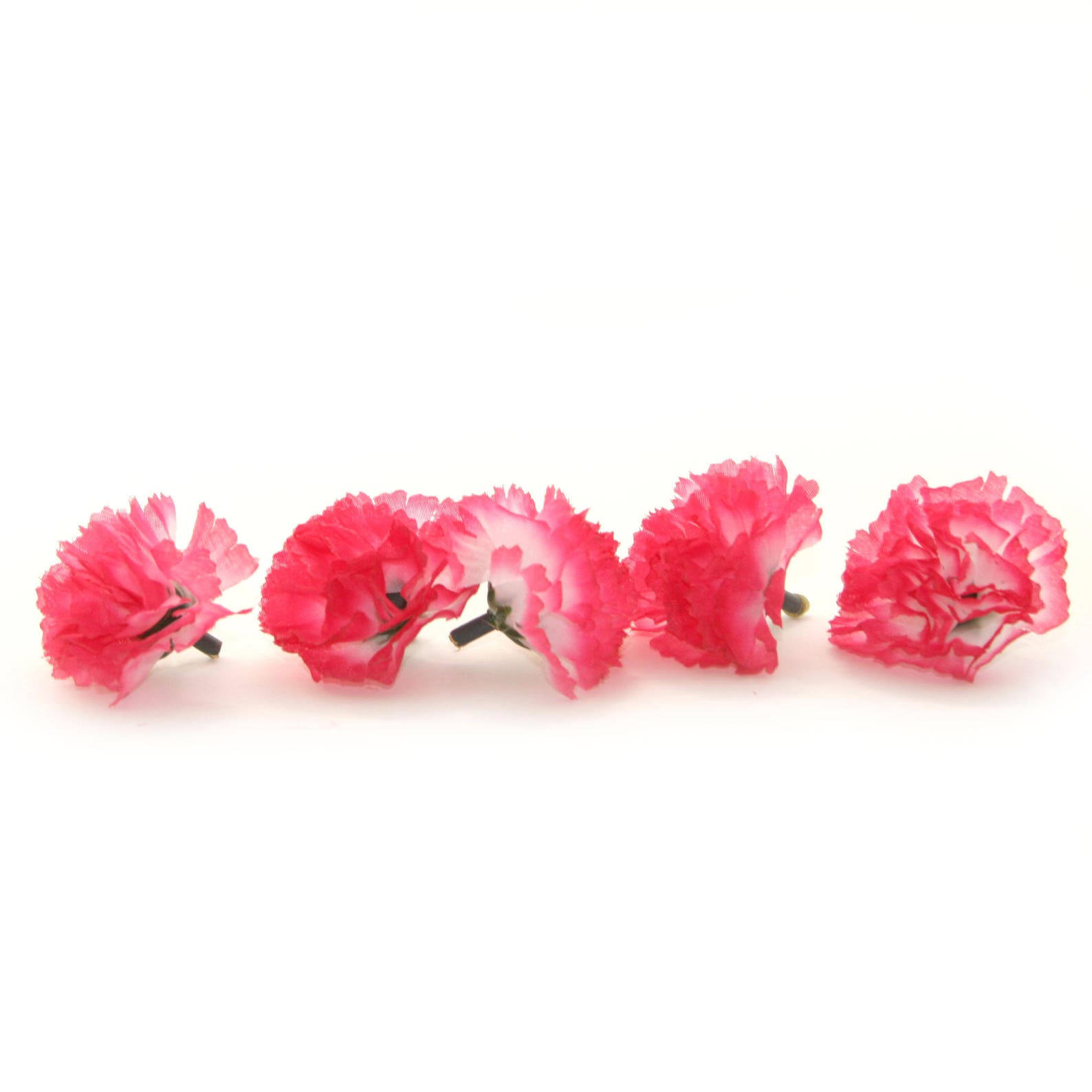 25 claveles fucsias flores artificiales Etsy España