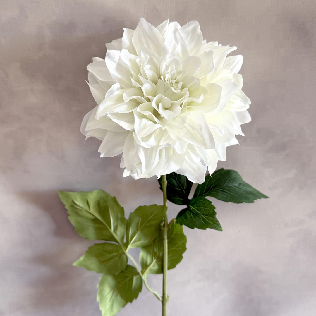 Dinner Plate Dahlia in White - Artificial Flower, Silk Flower ...