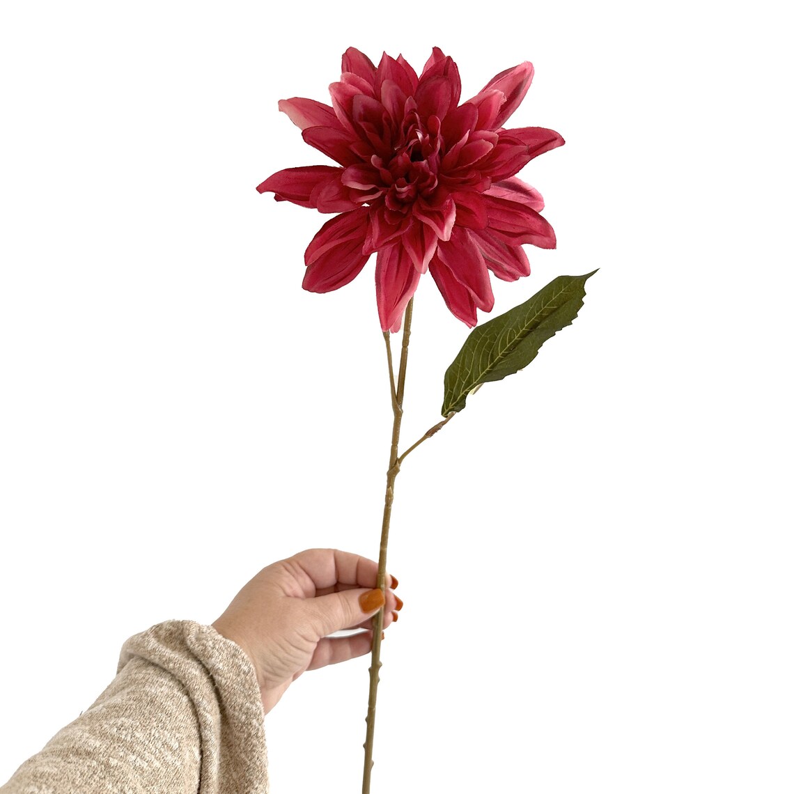 Dark Pink Dinner Plate Dahlia - Artificial Flower, Silk Flower ...