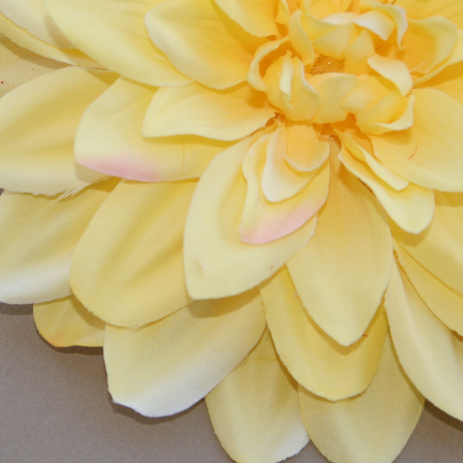 Yellow Dinner Plate Dahlia Artificial Flower Silk Flower Etsy