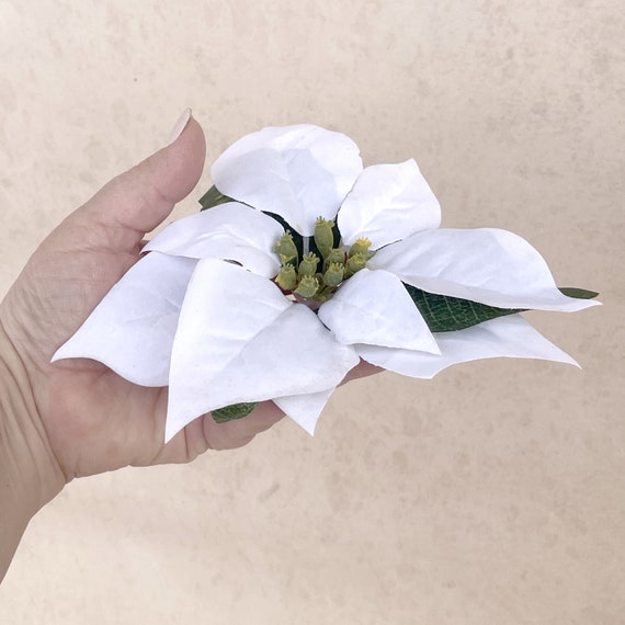 Weier Weihnachtsstern-Clip  knstliche Blumen, Urlaubsblumen  *leicht  unvollkommen  bitte lesen Sie die vollstndige Liste - Etsy Schweiz