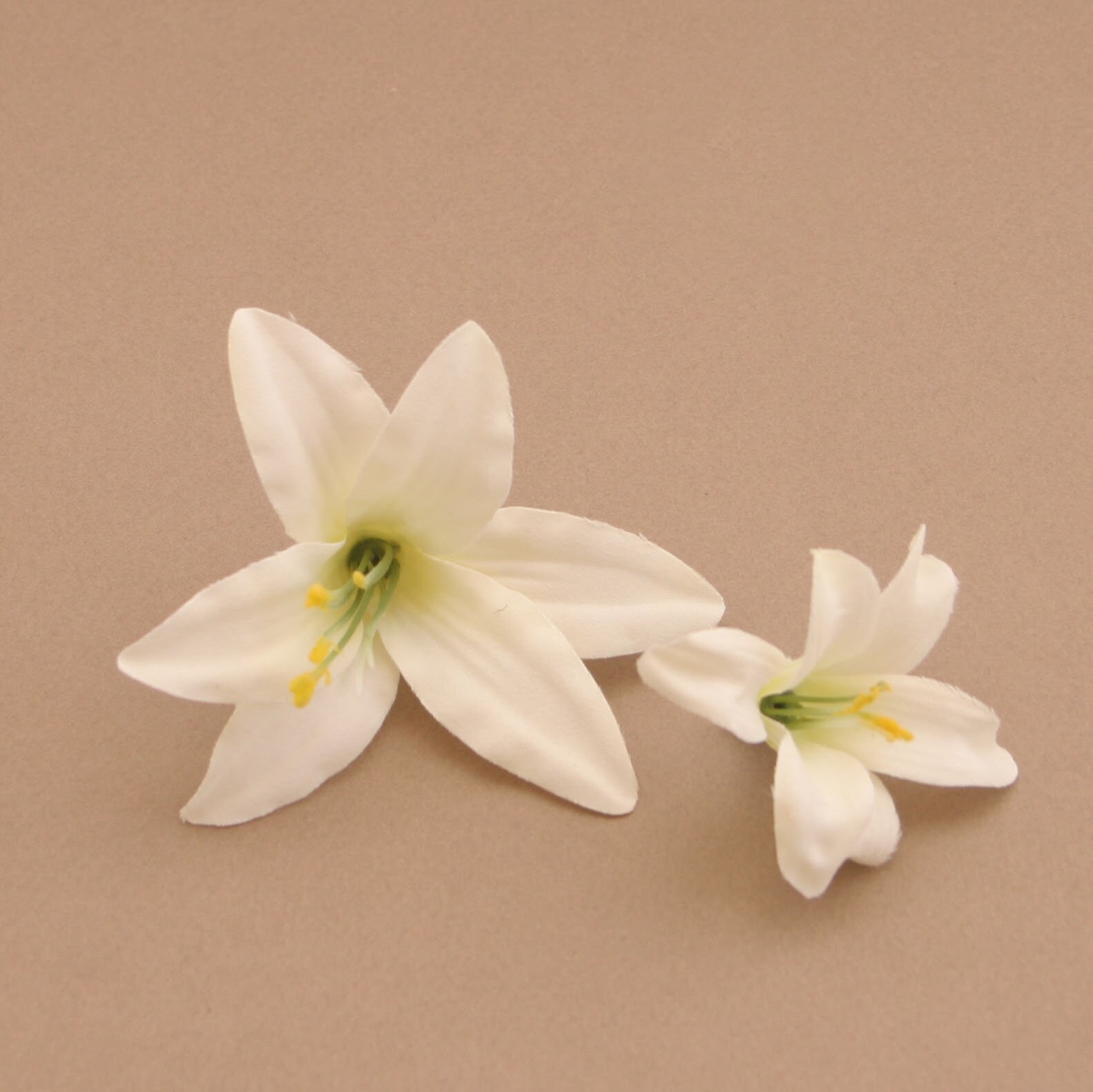 10 Tiger Lilies in Cream White Artificial Flowers Silk Etsy