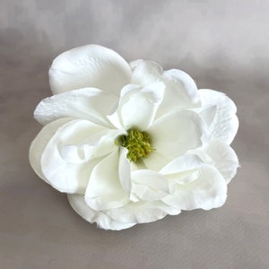 White Magnolia Artificial Flower, Silk Flower Head Stem available PRE-ORDER read full listing image 4