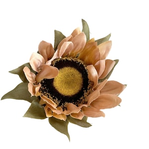 Light Brown Sunflower - 4 Inches - Artificial Flower Head, Silk Flower