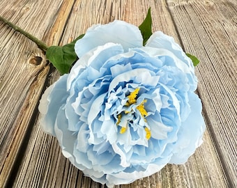 40-Pack Artificial Peony Flower Heads - 3.15 Inch Silk Faux Peonies For Wedding, Bouquet, Home Decor (Blue) - View #3