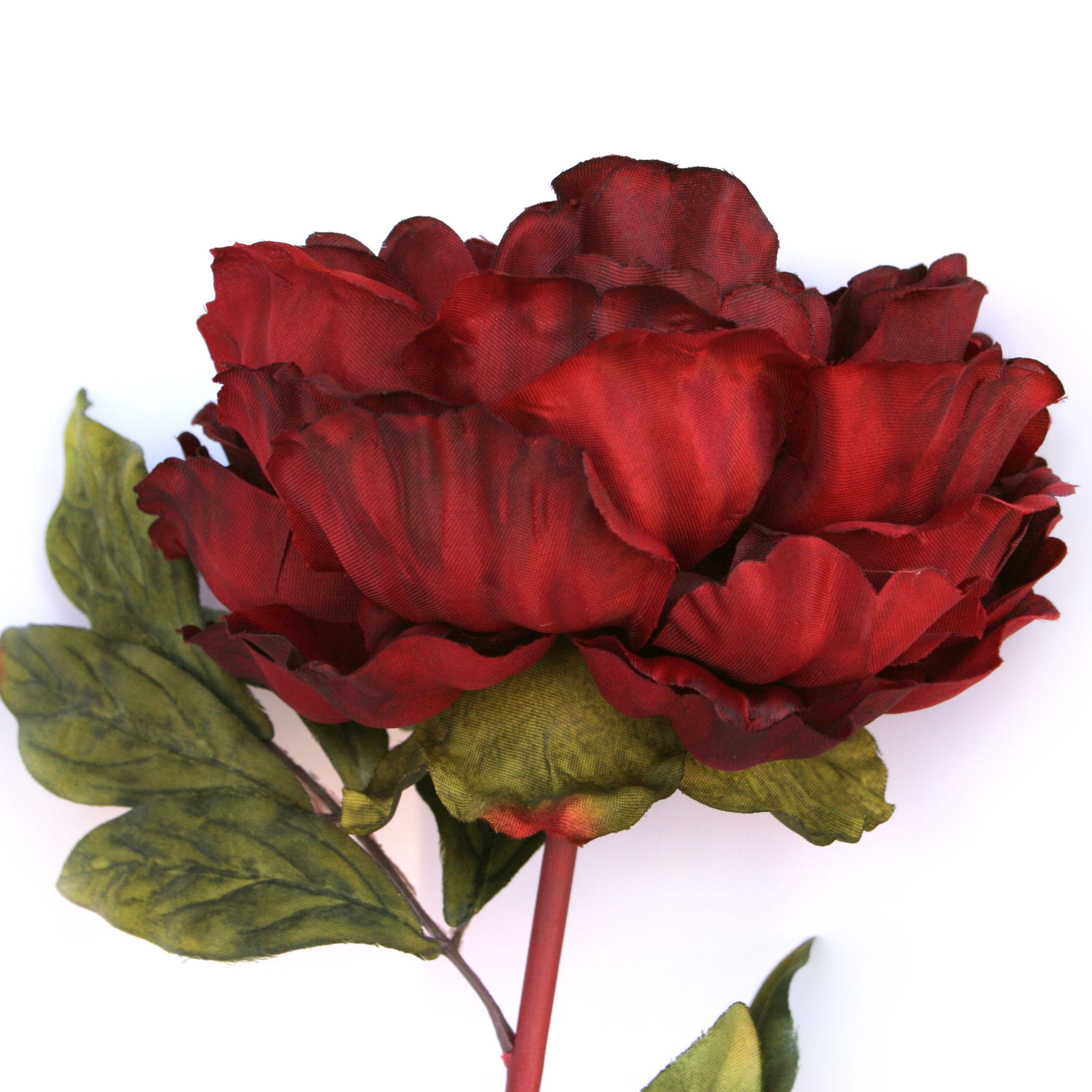 ENORMOUS Deep Red Silk Peony Artificial Flowers Silk Etsy