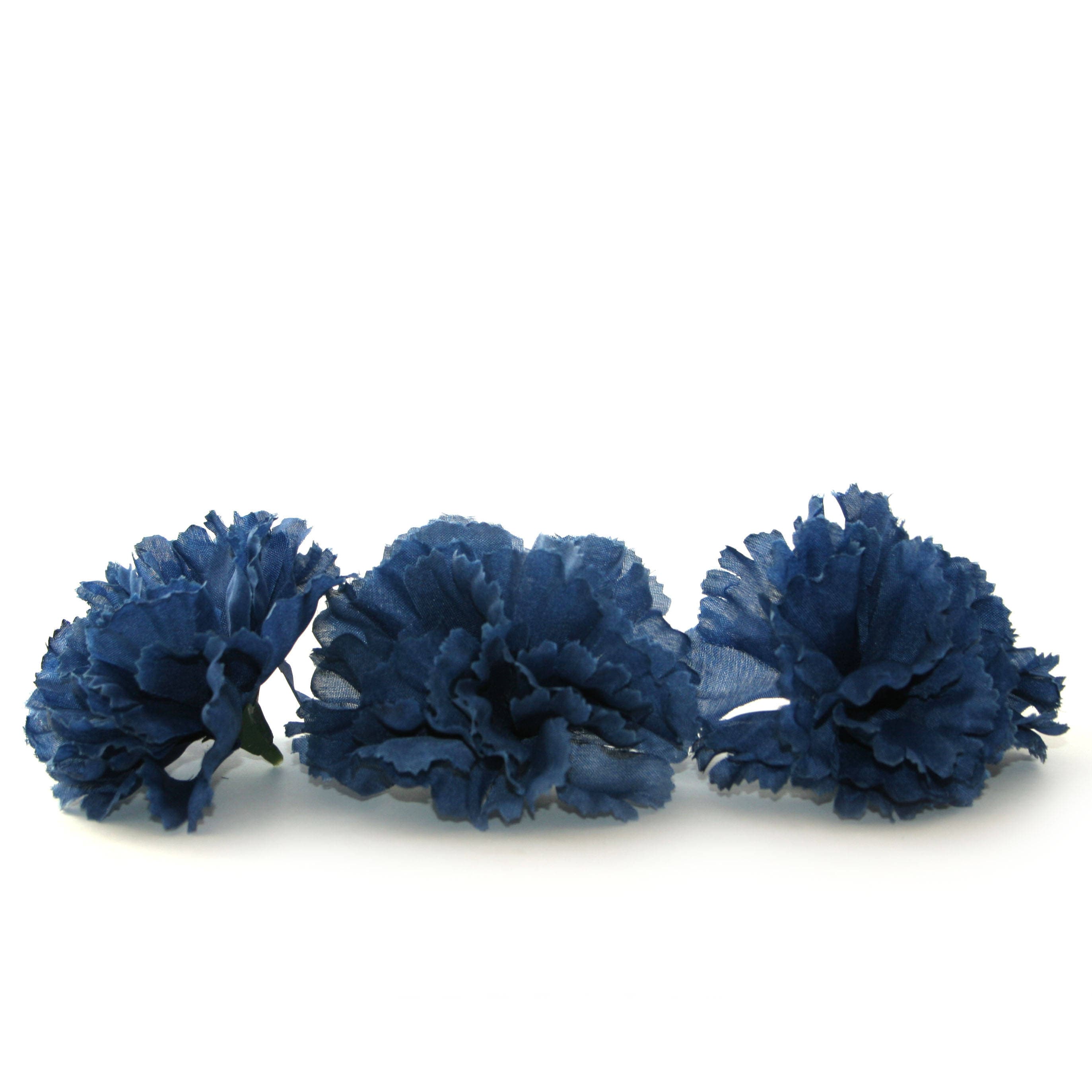 3 Bargain Navy Blue Carnations Artificial Flowers Etsy