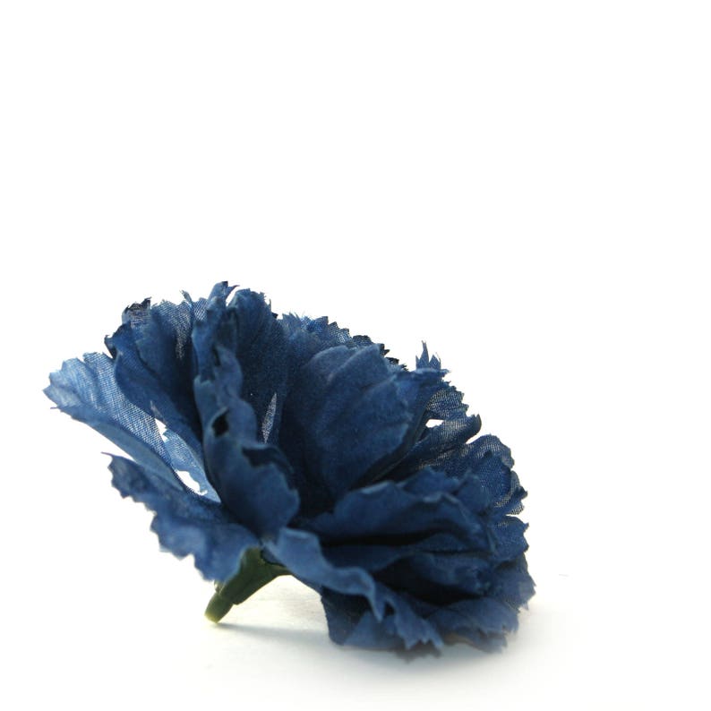3 Bargain Navy Blue Carnations Artificial Flowers Etsy