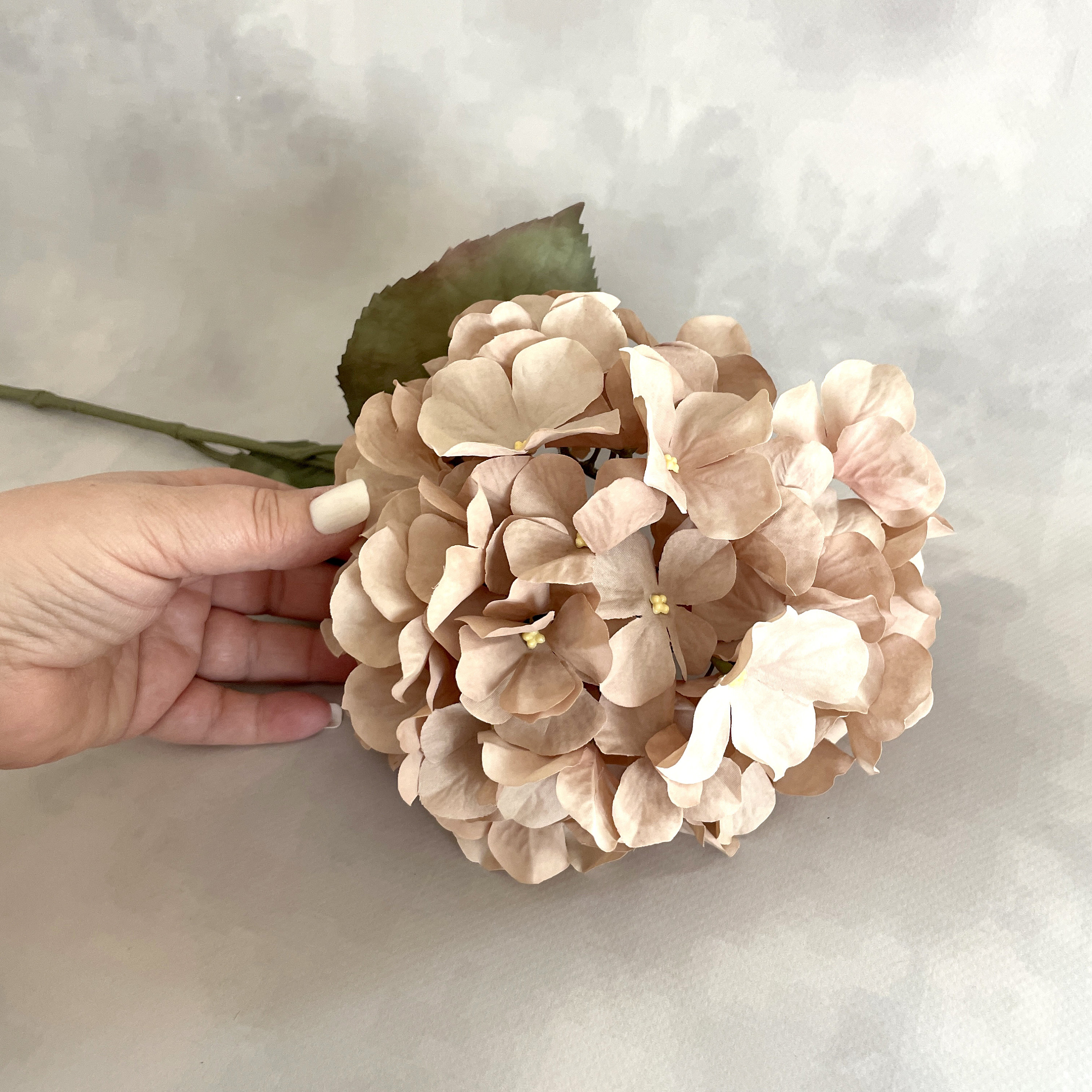 Beige Hydrangea Bunch - Artificial Flowers, Blossoms, Silk Flowers - Etsy