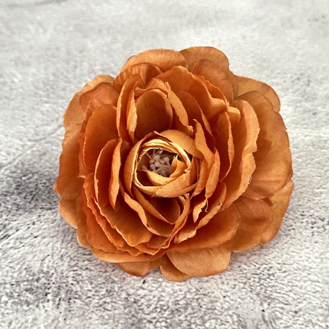 Harvest Orange Ranunculus - Artificial Flowers, Silk Flowers, Flower ...