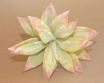Faux Succulent in Fuzzy Green and Pink - Artificial Succulents- Pachypodium
